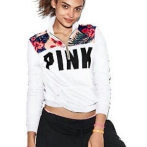 Victoria’s Secret PINK White Zip Sweatshirt